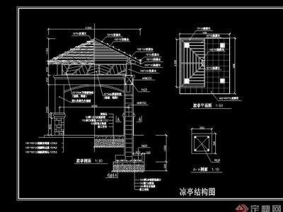 亭子平面图,亭子平面图手绘图片