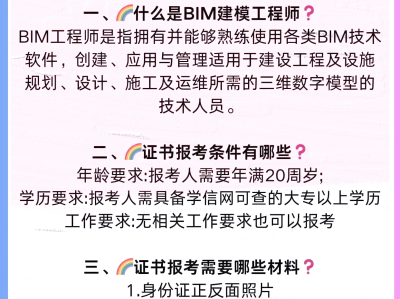 bim初级考什么内容,bim工程师初级