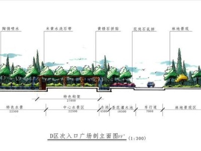 景观立面图cad,景观立面图