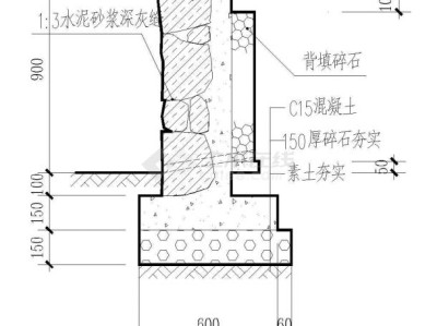 毛石混凝土挡墙,毛石混凝土挡土墙