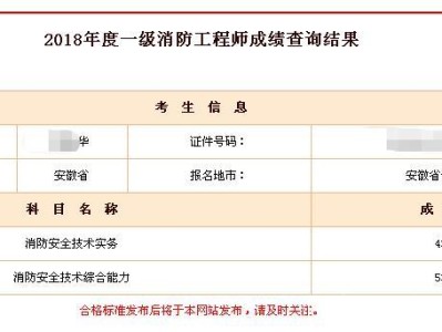 消防工程师考试结果什么时候公布,消防工程师什么时候下成绩