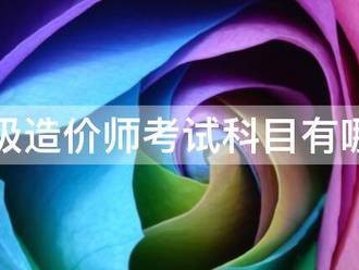 二级造价师考试科目有哪些