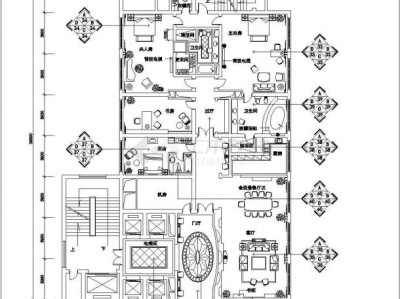 酒店豪华套房平面图,套房平面图