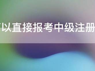 可不可以直接报考中级注册安全工程师