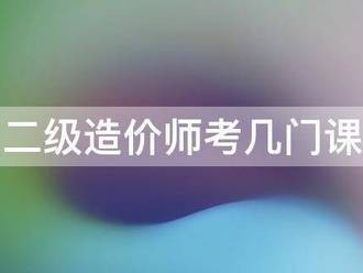 二级造价师考几门课