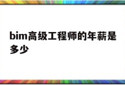 bim高级工程师的年薪是多少bim高级工程师工资高吗