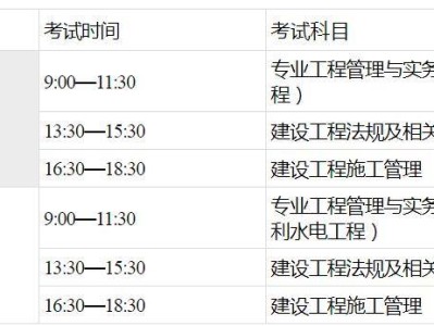 湖南二级建造师考试时间,湖南二级建造师考试时间安排