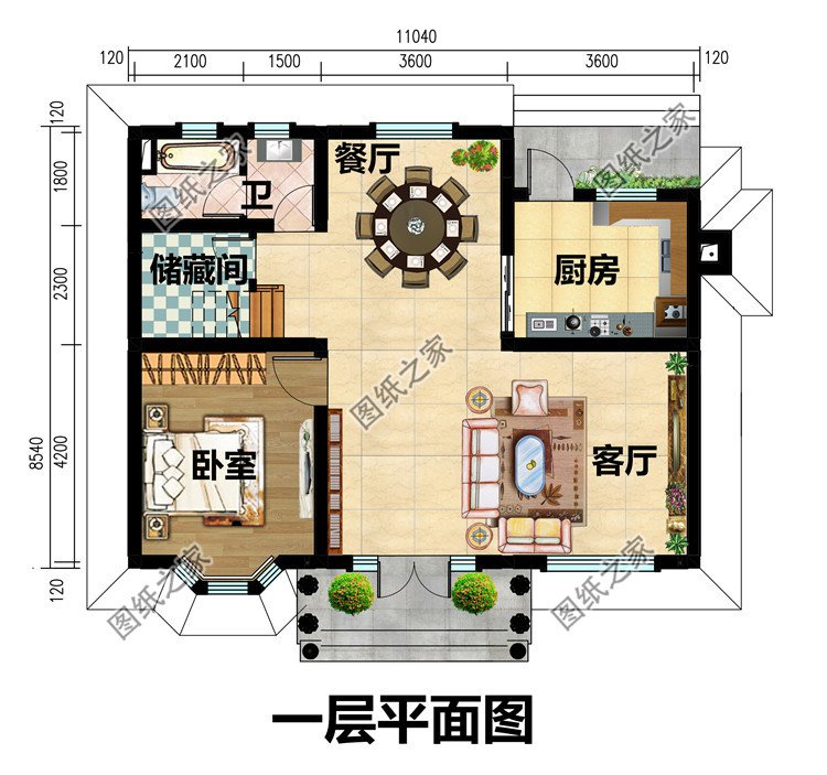 农村别墅户型设计图120平方米,农村别墅户型设计图  第1张