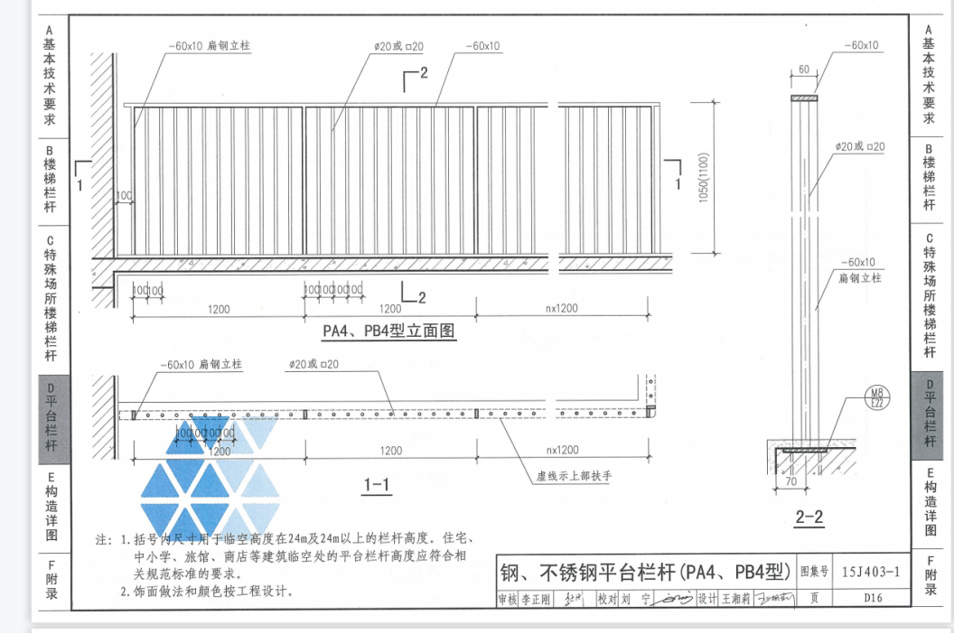 15j4031不锈钢栏杆图集栏杆图集  第1张