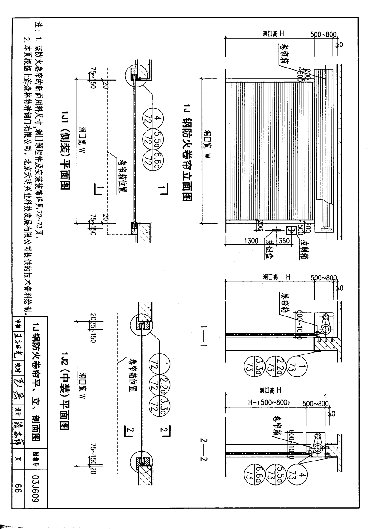防火卷帘门图集防火卷帘门图集03j609  第2张